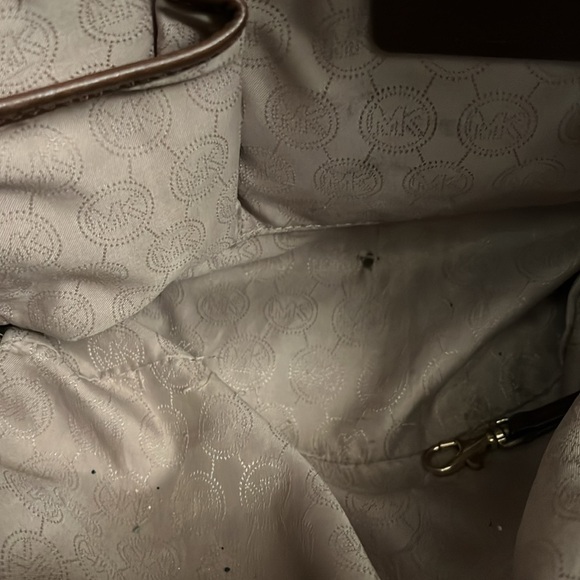 Michael Kors Brown Gold Signature Monogram Jacquard Canvas Tote - Picture 5 of 16